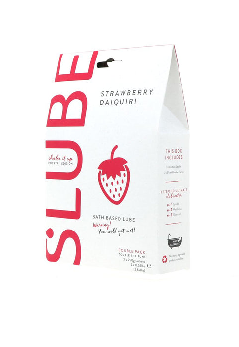 Slube - Strawberry Daiquiri - Double Bath Play - Body to Body Glijmiddel - 2 x 250 gram-Erotiekvoordeel.nl