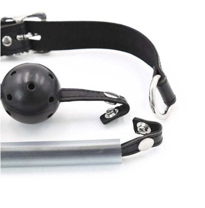 Smart Moves - Breathable ball gag met kin strap - Zwart-Erotiekvoordeel.nl