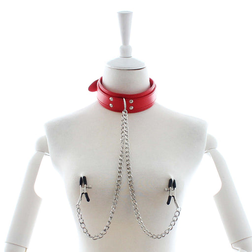 Smart Moves - Collar met Tepelklemmen - Rood-Erotiekvoordeel.nl