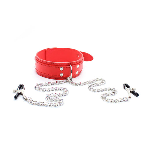 Smart Moves - Collar met Tepelklemmen - Rood-Erotiekvoordeel.nl