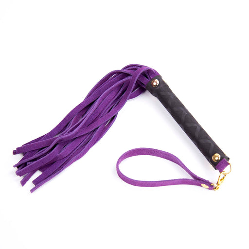 Smart Moves - Lederen Flogger - 27 cm - Paars-Erotiekvoordeel.nl