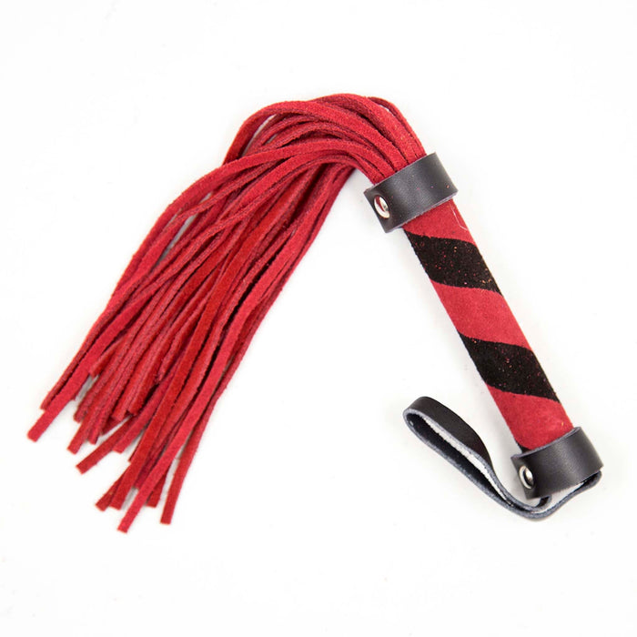 Smart Moves - Lederen Flogger - 27 cm - Rood/Zwart-Erotiekvoordeel.nl