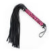 Smart Moves - Leopard Flogger - 38 cm - Zwart/Roze-Erotiekvoordeel.nl