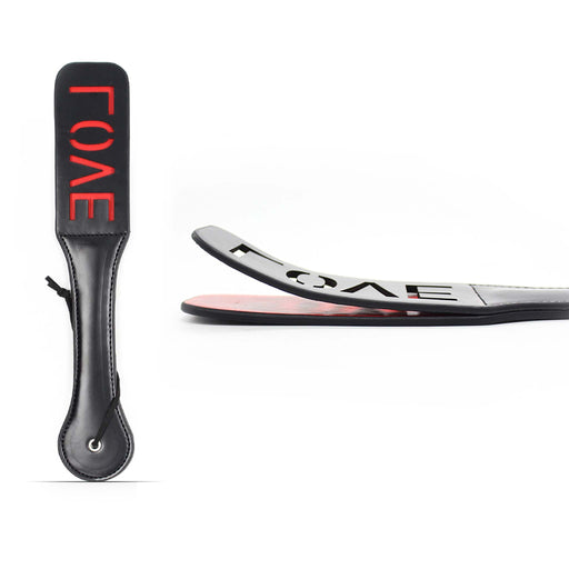 Smart Moves - Paddle LOVE - 32 cm - Zwart/Rood-Erotiekvoordeel.nl