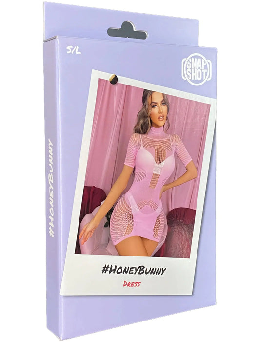 Snapshot - #honeybunny - Visnet Mini Jurkje - One Size - Roze-Erotiekvoordeel.nl