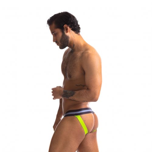 Sport Fucker Jersey - Jockstrap - Zwart/Neon-Erotiekvoordeel.nl