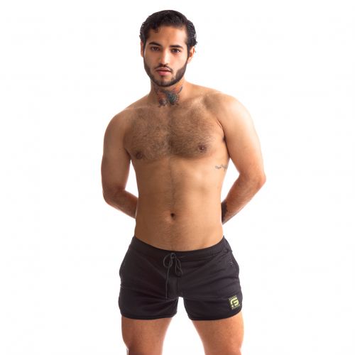 Sport Fucker - Jersey - Semi-transparante Mesh Short - Zwart-Erotiekvoordeel.nl