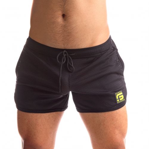 Sport Fucker - Jersey - Semi-transparante Mesh Short - Zwart-Erotiekvoordeel.nl