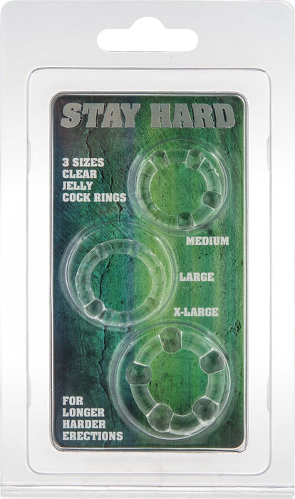 Stay Hard - Cockringen Set Jelly - Rekbaar - 3 stuks-Erotiekvoordeel.nl