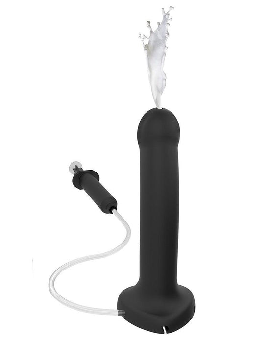 Strap-On-Me - Dildo Met Spuit Mogelijkheid - Zwart - Ø 3.6 cm x 19.60 cm-Erotiekvoordeel.nl