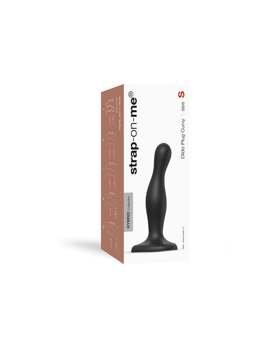 Strap-On-Me - Dildo Plug Curvy - Zwart-Erotiekvoordeel.nl