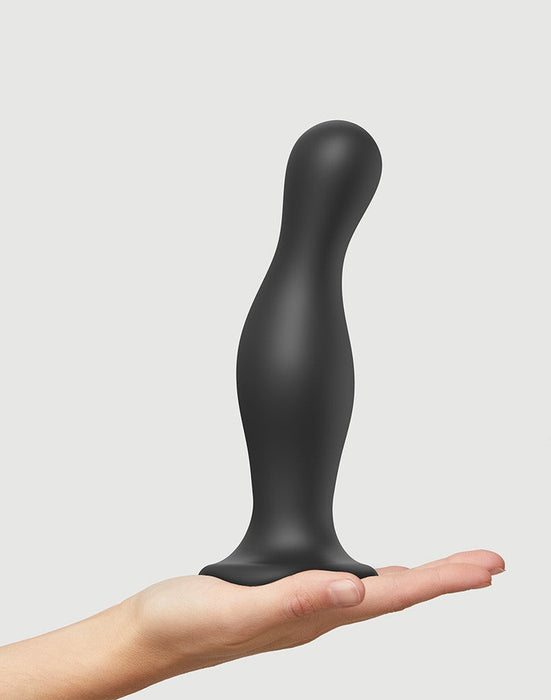 Strap-On-Me - Dildo Plug Curvy - Zwart-Erotiekvoordeel.nl