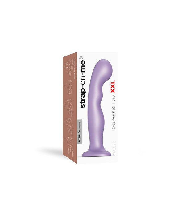 Strap-On-Me - G-spot En P-spot Dildo - Metallic Lila-Erotiekvoordeel.nl