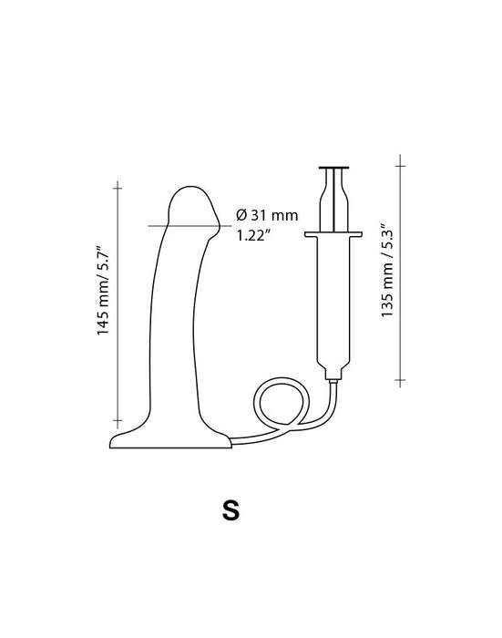 Strap-On-Me - Squirting Cum Dildo - Spuitende Dildo - Maat S - Zwart-Erotiekvoordeel.nl