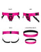 Strap-On-Me - Strap-on Harnas PVC Leatherette Curious - Metallic Roze-Erotiekvoordeel.nl