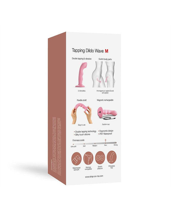 Strap-On-Me - Wave - Tapping Dildo - Met Tapping Functie - Roze-Erotiekvoordeel.nl