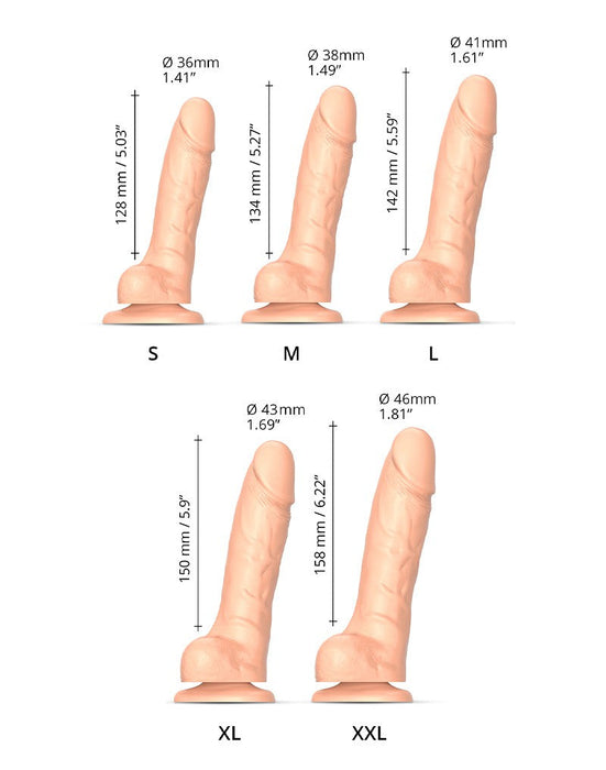 Strap-On-Me - Sliding Skin Realistische Dildo - Lichte Huidskleur-Erotiekvoordeel.nl