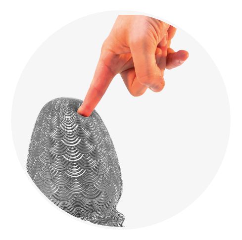 Stretch'r - Scaly - XXL Buttplug - Gun Metal Zilver-Erotiekvoordeel.nl