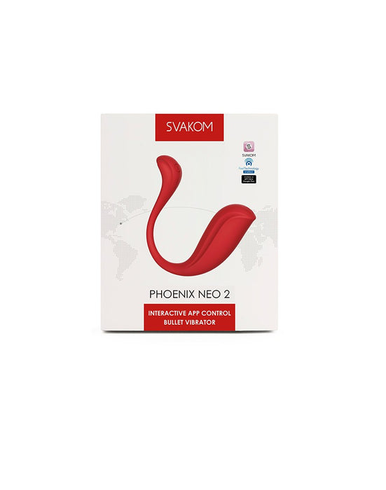 Svakom - Phoenix Neo 2 Interactieve Bullet Vibrator - App Control - Rood-Erotiekvoordeel.nl