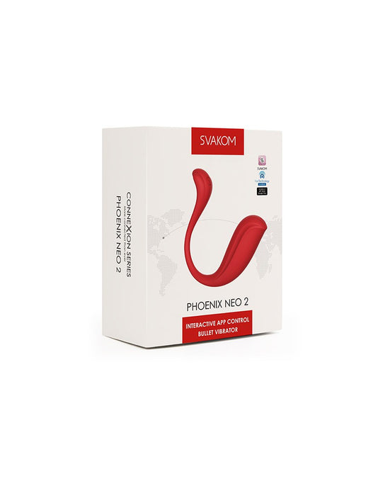 Svakom - Phoenix Neo 2 Interactieve Bullet Vibrator - App Control - Rood-Erotiekvoordeel.nl