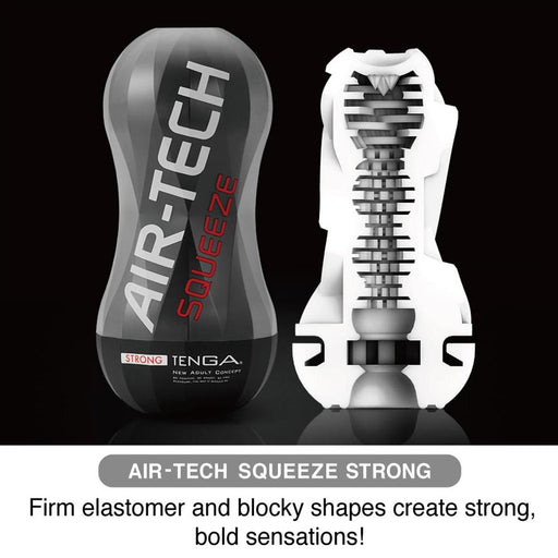 Tenga - Air-Tech Squeeze Masturbator - Strong - Zwart-Erotiekvoordeel.nl