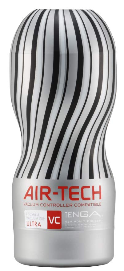 Tenga - Air-Tech Vacuum Cup Masturbator - Ultra - Zilver/Zwart-Erotiekvoordeel.nl