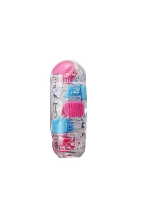 Tenga - Bobble Vacuum Cup Masturbator - Crazy Cubes - Transparant/Roze/Blauw-Erotiekvoordeel.nl