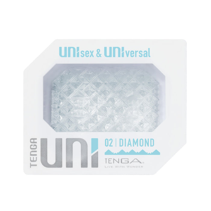 Tenga - Uni 2 Diamond - Unisex Stroker Masturbator - Transparant-Erotiekvoordeel.nl