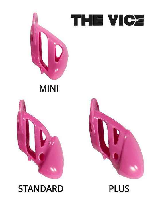 The Vice - Kuisheidskooi - Peniskooi - Chastity Cage - Roze - Verkrijgbaar in de Maten Mini Standaard en Plus-Erotiekvoordeel.nl