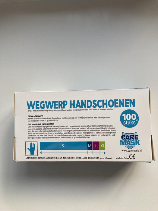 Vinyl Handschoenen Poedervrij - Wit - Medium - 100 stuks-Erotiekvoordeel.nl