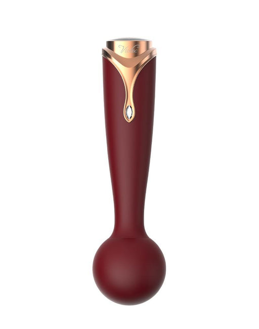 Viotec - Firelick - Mini Vibrator - Wand Vibrator - Goud en Wijnrood - Luxueus Zacht Siliconen-Erotiekvoordeel.nl