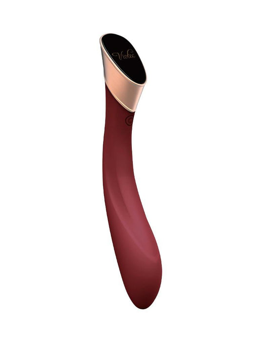 Viotec - Manto - G-Spot Vibrator - Goud en Wijnrood - Luxueuze Zachte Siliconen-Erotiekvoordeel.nl