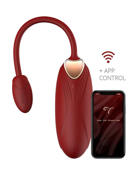 Viotec - Oliver Pro - Vibrator - Draagbare Vibrator met App Bediening - Goud en Wijnrood - Om Te Dragen in je Slip-Erotiekvoordeel.nl