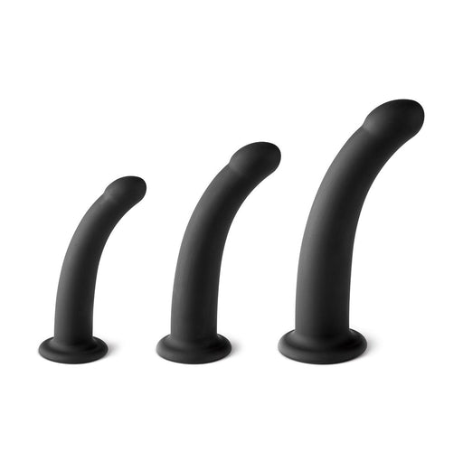 Virgite - Dildo Set Voor Universeel Strap-on Harnas - Zwart-Erotiekvoordeel.nl