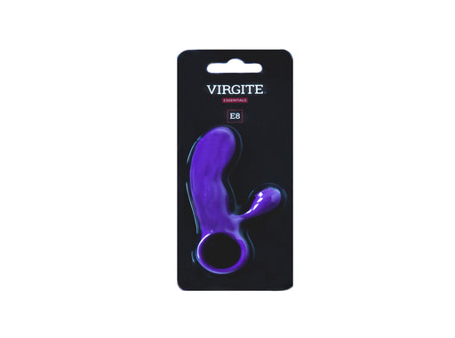 Virgite - Mini Vibrator Met Clitoris Borsteltje - Paars-Erotiekvoordeel.nl