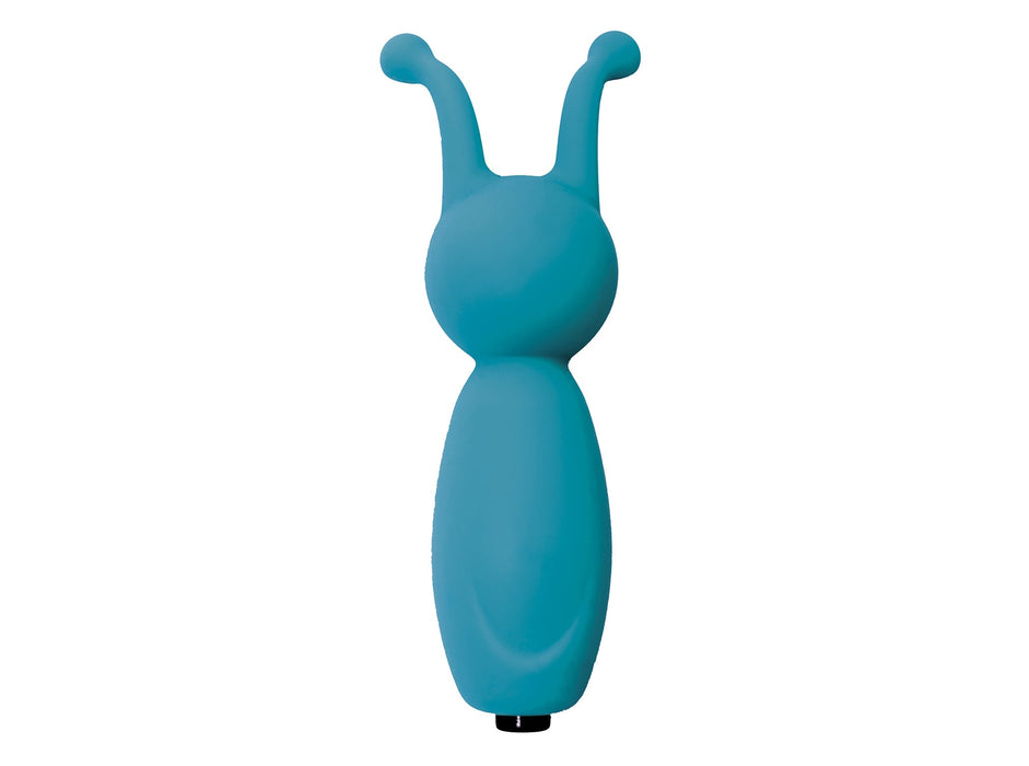 Virgite - Mini Vibrator Met Twee clitoris Antennes - Blauw-Erotiekvoordeel.nl