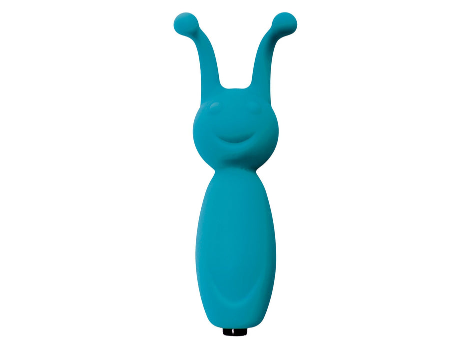 Virgite - Mini Vibrator Met Twee clitoris Antennes - Blauw-Erotiekvoordeel.nl