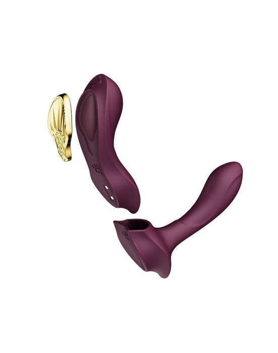 Zalo - Aya - Draagbare Panty Vibrator Met Afstandsbediening - Vibrerend Slipje - Amethyst Paars-Erotiekvoordeel.nl