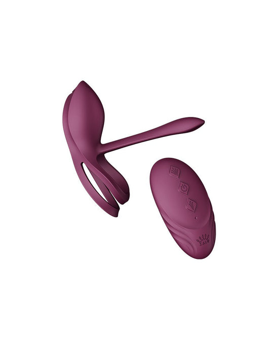 Zalo - Bayek - Vibrerende Cockring & Partner Vibrator Met Afstandsbediening - Amethyst Paars-Erotiekvoordeel.nl