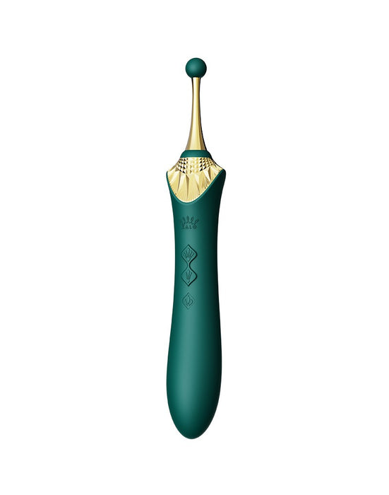 Zalo - Bess 2 - Verwarmde Pinpoint Clitoris Vibrator- Met Extra opzetstukken - Smaragdgroen-Erotiekvoordeel.nl