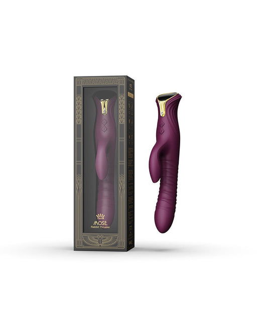 Zalo - Mose - Stotende Tarzan Vibrator - Thrusting Rabbit Vibrator - Amethyst Paars-Erotiekvoordeel.nl