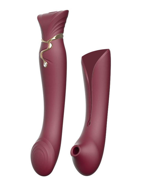 Zalo - Queen - PulseWave G-spot Vibrator - Robijnrood-Erotiekvoordeel.nl