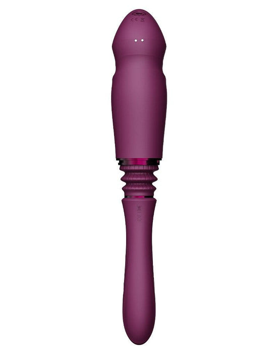 Zalo - Sesh - Verwarmende Stotende Vibrator met Afstandsbediening - Amethyst Paars-Erotiekvoordeel.nl