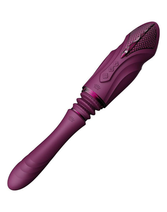 Zalo - Sesh - Verwarmende Stotende Vibrator met Afstandsbediening - Amethyst Paars-Erotiekvoordeel.nl