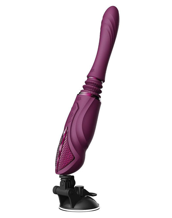 Zalo - Sesh - Verwarmende Stotende Vibrator met Afstandsbediening - Amethyst Paars-Erotiekvoordeel.nl