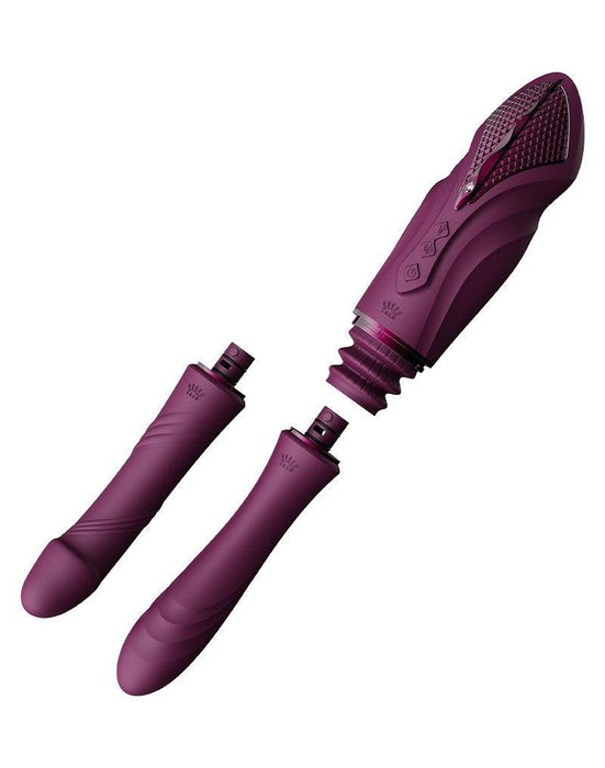 Zalo - Sesh - Verwarmende Stotende Vibrator met Afstandsbediening - Amethyst Paars-Erotiekvoordeel.nl