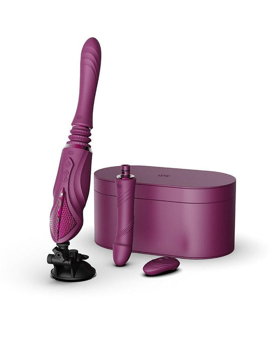 Zalo - Sesh - Verwarmende Stotende Vibrator met Afstandsbediening - Amethyst Paars-Erotiekvoordeel.nl