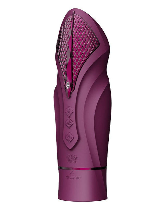 Zalo - Sesh - Verwarmende Stotende Vibrator met Afstandsbediening - Amethyst Paars-Erotiekvoordeel.nl