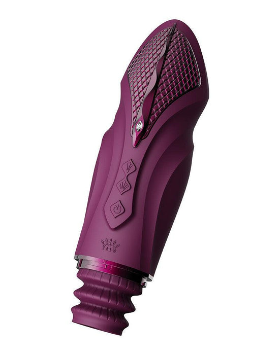 Zalo - Sesh - Verwarmende Stotende Vibrator met Afstandsbediening - Amethyst Paars-Erotiekvoordeel.nl