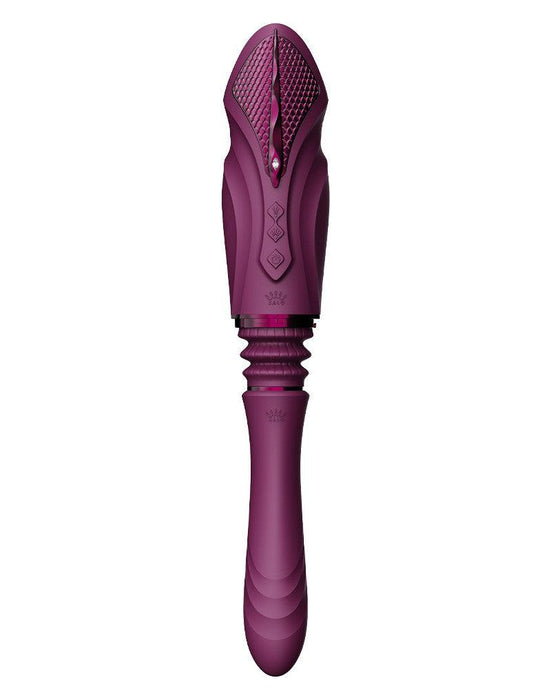 Zalo - Sesh - Verwarmende Stotende Vibrator met Afstandsbediening - Amethyst Paars-Erotiekvoordeel.nl